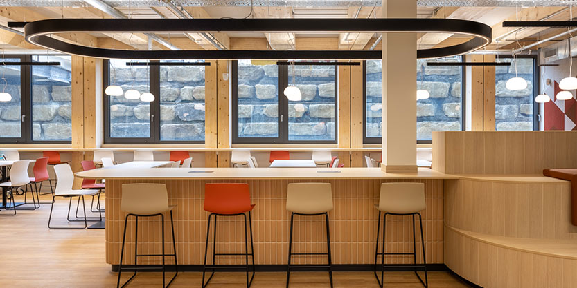 Vibrant cafeteria