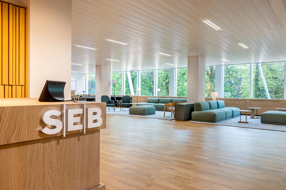 Reseption area in Royal Park building Luxembourg