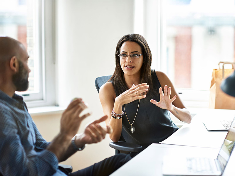 Discussion between persons